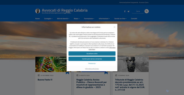 Security scan screenshot of https://www.ordineavvocatirc.it/