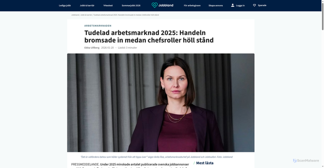 Security scan screenshot of https://jobbland.se/arbetsliv/jobbindex-2025?utm_source=jobbevakaren&utm_medium=email&utm_content=sv&identifier=1436885062c5755f1fec8ac9a5d96cd8a761b5ca33eacfff6aca2048d3bdcc76