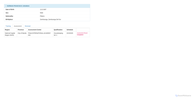 Security scan screenshot of https://t2mis-verified-78q8hpp7gk-tesda-l1aptx4eyb.edgeone.app/