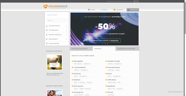 Security scan screenshot of https://soundimage.pl
