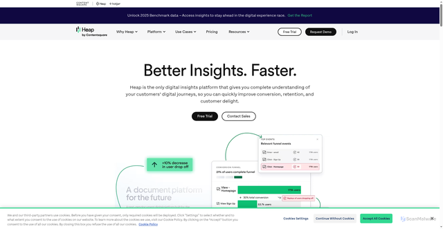 Security scan screenshot of https://heapanalytics.com/