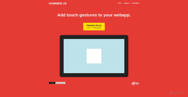 Security scan screenshot of https://hammerjs.github.io