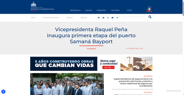 Security scan screenshot of https://presidencia.gob.do