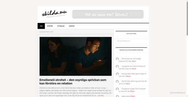 Security scan screenshot of https://Skilda.nu