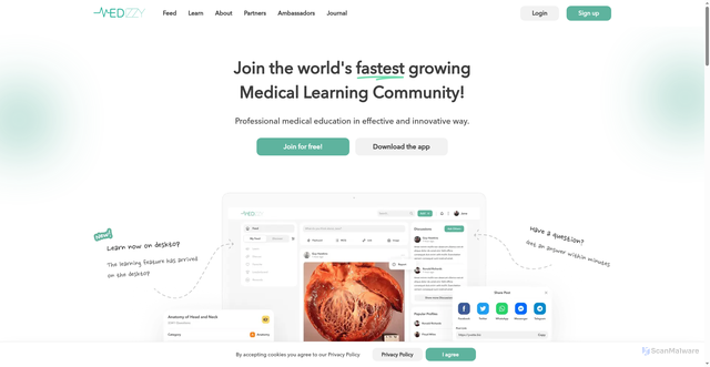 Security scan screenshot of https://medizzy.com