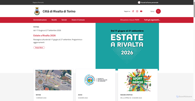 Security scan screenshot of https://www.comune.rivalta.to.it