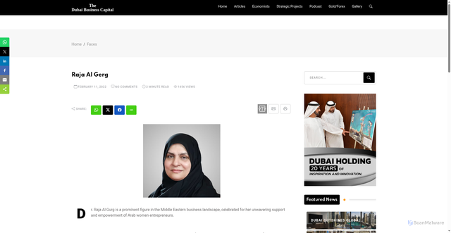 Security scan screenshot of https://dubai-businesscapital.com/economists/raja-al-gerg/