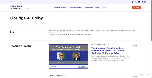 Security scan screenshot of https://carnegiecouncil.org/people/elbridge-a-colby