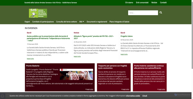 Security scan screenshot of https://www.sdschianaamiataorcia.it/