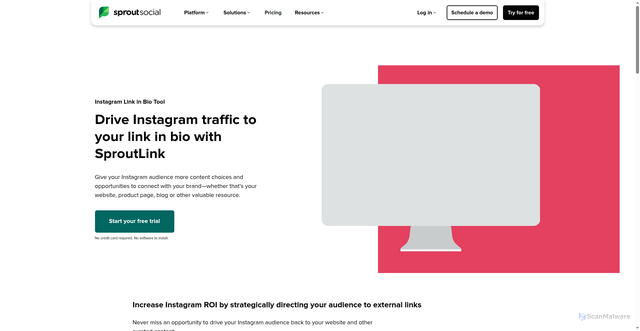 Security scan screenshot of https://sprout.link