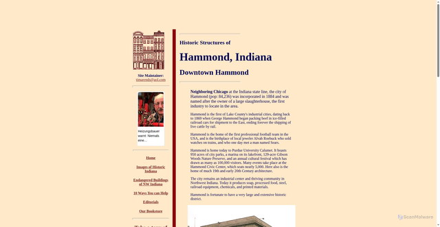 Security scan screenshot of https://www.preserveindiana.com/pixpages/nw_ind/hammond.html