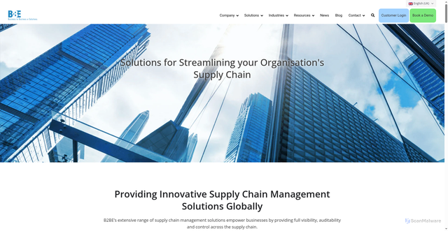 Security scan screenshot of https://b2be.com