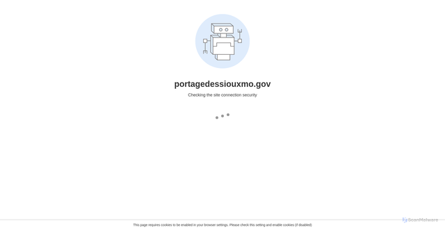 Security scan screenshot of https://portagedessiouxmo.gov/