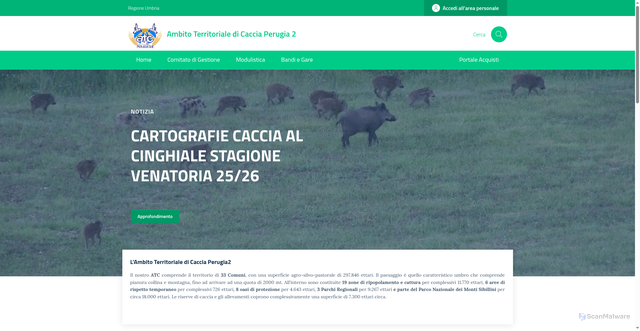 Security scan screenshot of https://www.atcperugia2.it/
