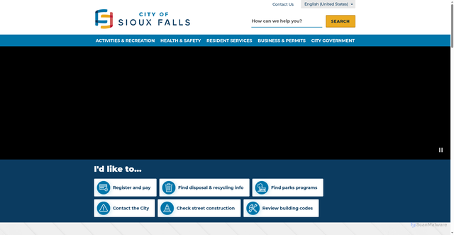 Security scan screenshot of https://www.siouxfalls.gov/