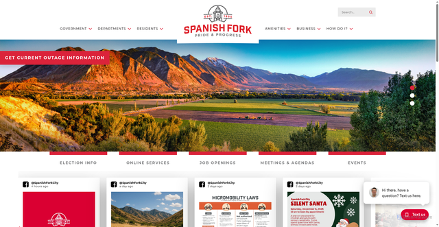 Security scan screenshot of https://www.spanishfork.gov/