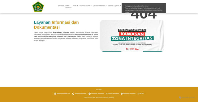 Security scan screenshot of https://kemenagmempawah.com/Ppid/