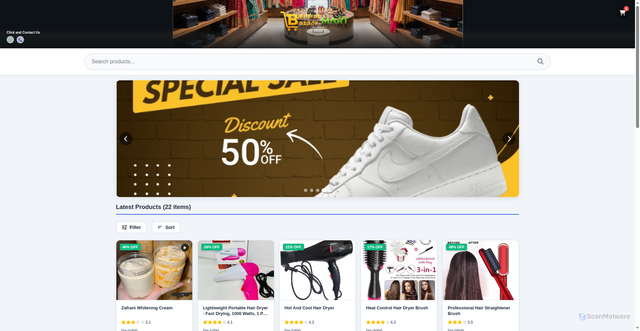 Security scan screenshot of https://bachat-bazaar-mart-c3ez22xam9.edgeone.app/