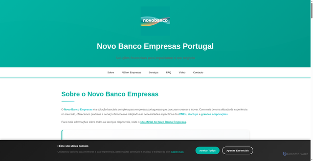 Security scan screenshot of http://novobancoempresas.live/