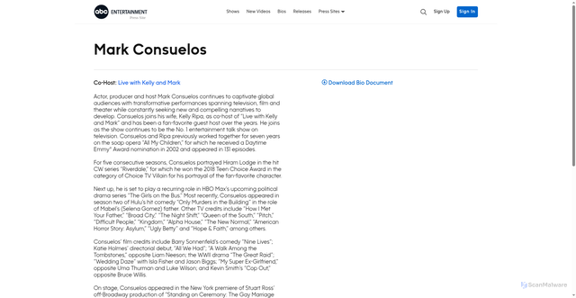 Security scan screenshot of https://www.detpress.com/abc/bios/mark-consuelos/
