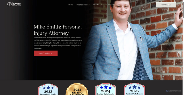 Security scan screenshot of https://www.smithlaw.net/