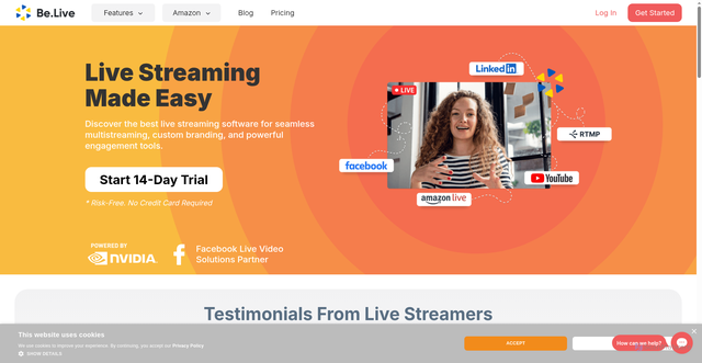 Security scan screenshot of https://be.live/