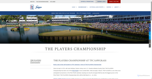 Security scan screenshot of https://tpc.com/sawgrass/the-players-championship/