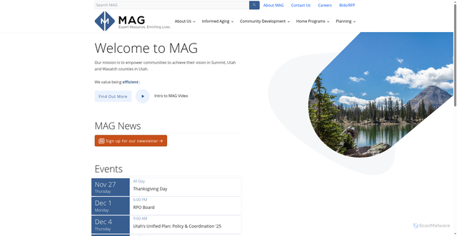 Security scan screenshot of https://magutah.gov/