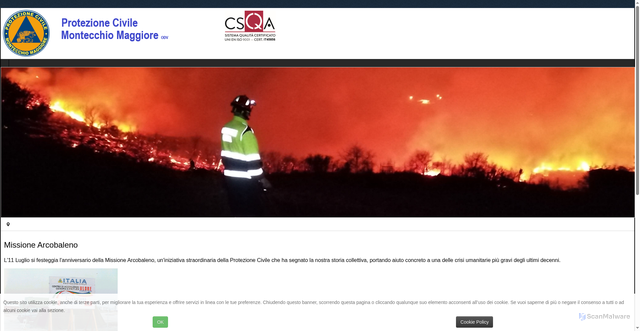 Security scan screenshot of https://www.pcmontecchio.it/