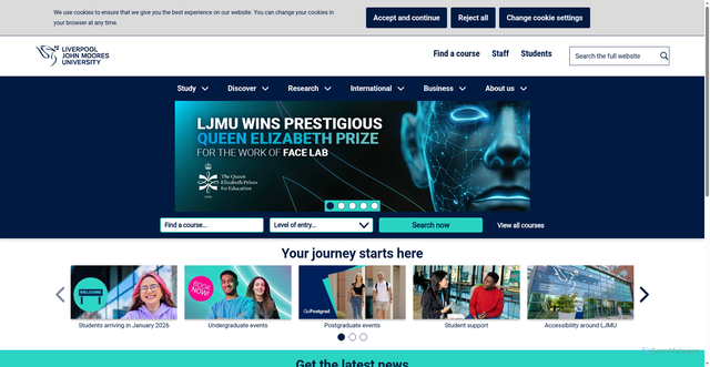 Security scan screenshot of https://www.ljmu.ac.uk