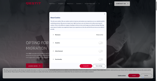 Security scan screenshot of https://qestit.com/