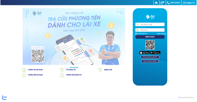 Security scan screenshot of https://gps.binhanh.vn