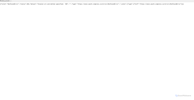 Security scan screenshot of https://anon.oauth.cimpress.io