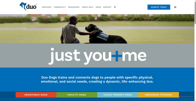 Security scan screenshot of https://duodogs.org