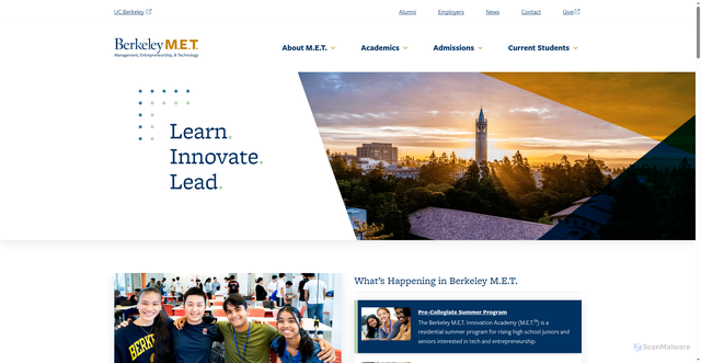 Security scan screenshot of https://met.berkeley.edu/