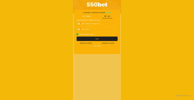 Security scan screenshot of http://550bet.mom/