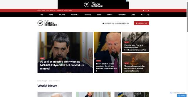 Security scan screenshot of https://www.thelondoneconomic.com/news/world-news/