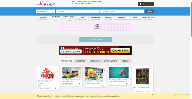 Security scan screenshot of https://dubizubi.com