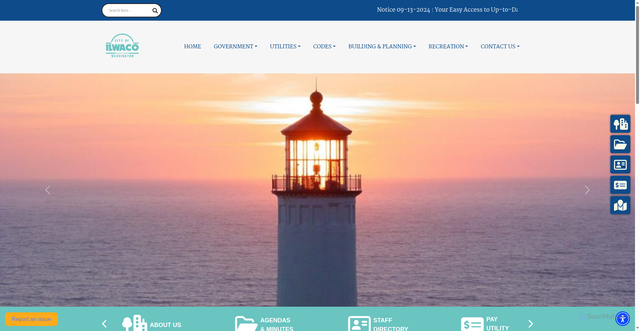 Security scan screenshot of https://ilwaco-wa.gov/