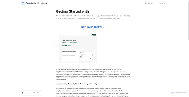 Security scan screenshot of https://aauthstart-trreezoor.gitbook.io/us/