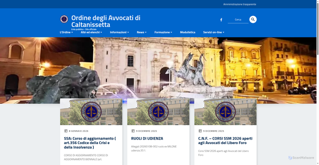 Security scan screenshot of https://www.ordineavvocaticl.it/