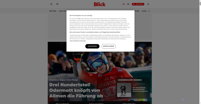 Security scan screenshot of https://blick.ch