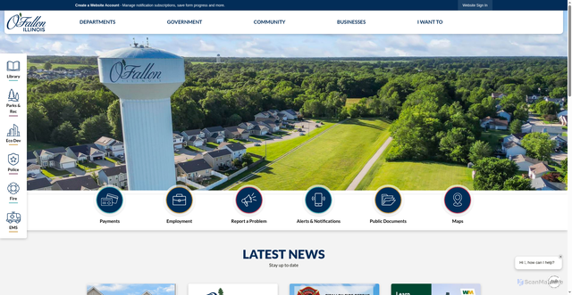 Security scan screenshot of https://www.ofallon.org/