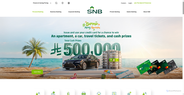 Security scan screenshot of https://alahli.com