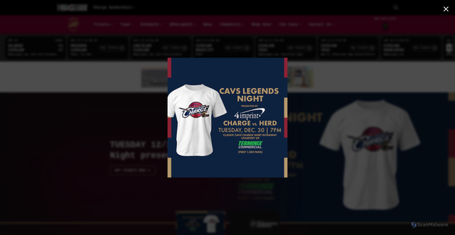 Security scan screenshot of https://cleveland.gleague.nba.com/