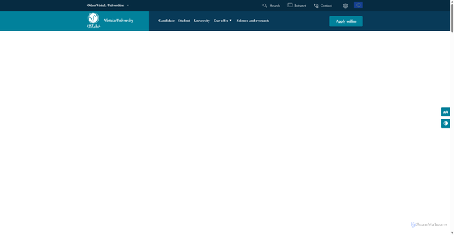 Security scan screenshot of https://vistula.edu.pl/en