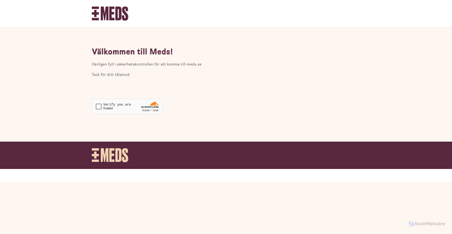 Security scan screenshot of https://www.meds.se/