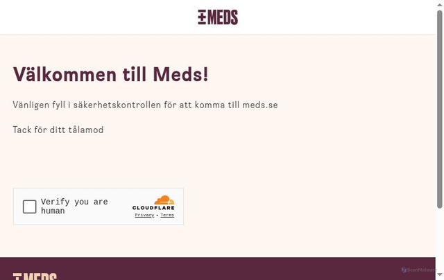 Security scan screenshot of https://www.meds.se/