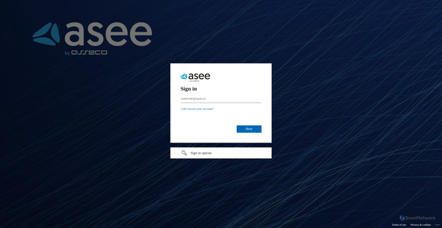 Security scan screenshot of https://assecoseero-my.sharepoint.com