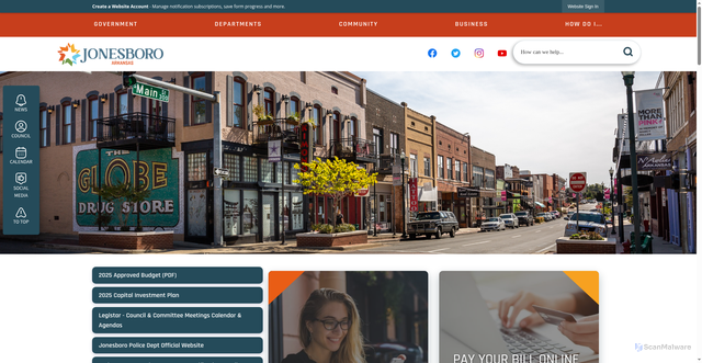 Security scan screenshot of https://jonesboroar.gov/